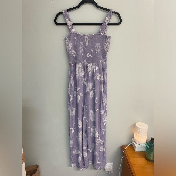 Wilfred Lavender Wide Leg Smocked Chianti Jumpsuit - Picture 7 of 12